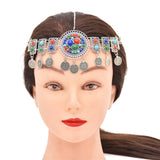 Bohemian National Jewelry Alloy Silver Beads Headwear for Women's Party