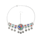 Bohemian National Jewelry Alloy Silver Beads Headwear for Women's Party