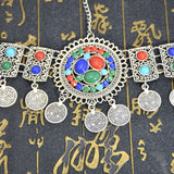 Bohemian National Jewelry Alloy Silver Beads Headwear for Women's Party