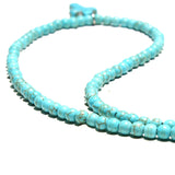 Bohemian 4mm Turquoise Stone Chokers Necklaces for Women