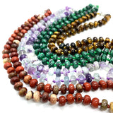 Bohemian Gem Necklace with Tiger Eye and Amethyst Charms