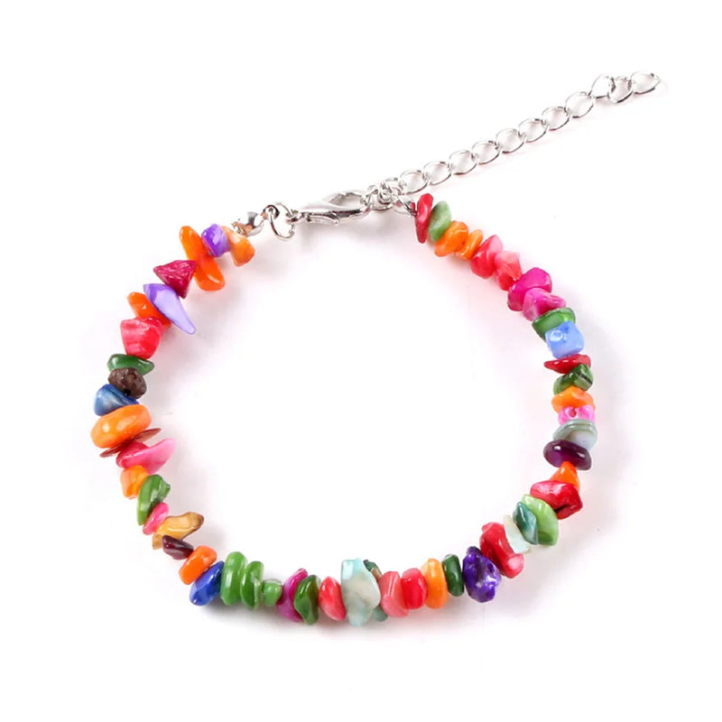 Bohemian Stone Bead Anklet Vintage Charm Ankle Jewelry