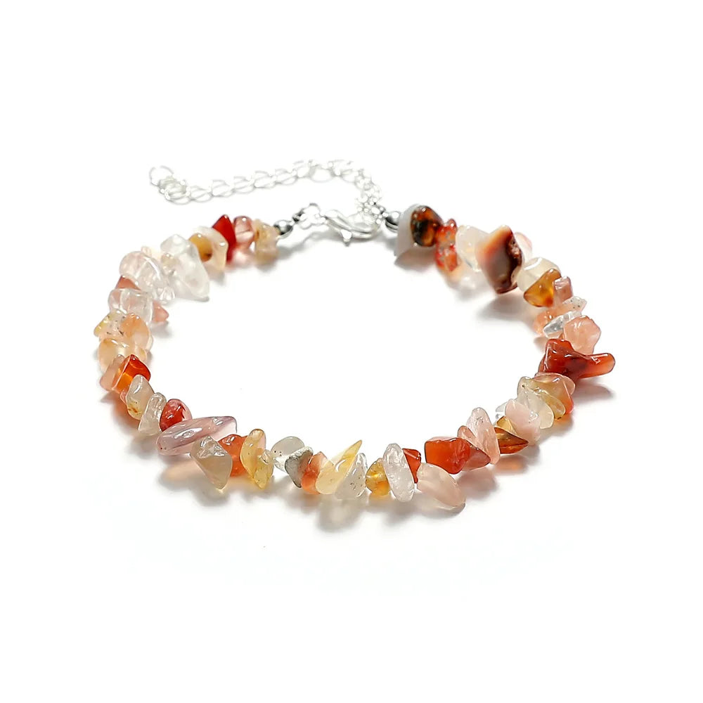 Bohemian Stone Bead Anklet Vintage Charm Ankle Jewelry