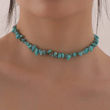 Bohemian Stone Bead Choker Necklace for Ladies