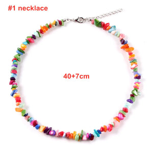 Bohemian Stone Bead Choker Necklace for Ladies