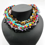 Bohemian Stone Bead Choker Necklace for Ladies