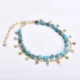 Bohemian Stone Eye Chain Anklet Bracelet Summer Jewelry
