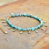 Bohemian Stone Eye Chain Anklet Bracelet Summer Jewelry