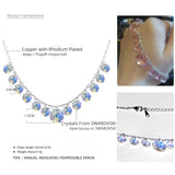 Bohemian Tassel Crystal Silver Necklace for Women
