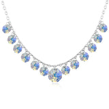Bohemian Tassel Crystal Silver Necklace for Women