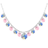 Bohemian Tassel Crystal Silver Necklace for Women