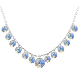 Bohemian Tassel Crystal Silver Necklace for Women