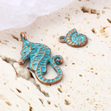 Bohemian Ocean Metal Charms Conch Seahorse Pendants DIY Jewelry