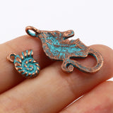 Bohemian Ocean Metal Charms Conch Seahorse Pendants DIY Jewelry