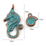 Bohemian Ocean Metal Charms Conch Seahorse Pendants DIY Jewelry
