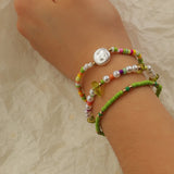 Bohemian Pastoral Seed Beaded Bracelet for Women