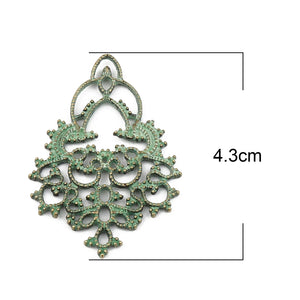 Bohemian Patina Connectors Antique Bronze Charms 10PCs