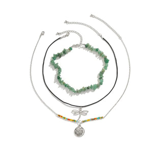Bohemian Carnelian Crystal Necklace Choker