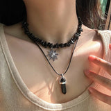 Bohemian Carnelian Crystal Necklace Choker