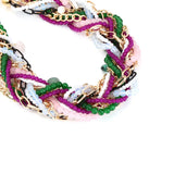 Bohemian Pearl Glazing Bead Bracelet Necklace Set
