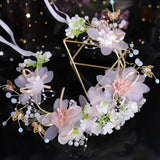 Bohemian Pearl Crowns Tiara Beach Hawaii Floral Garland Romantic Rose Wedding