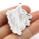 Bohemian Wolf Antique Silver Metal Pendants DIY Necklace 43mm x 31mm