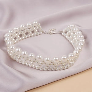 Bohemian Hand-woven Pearl Clavicle Necklace for Women