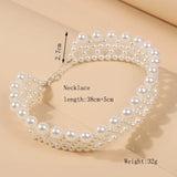 Bohemian Hand-woven Pearl Clavicle Necklace for Women