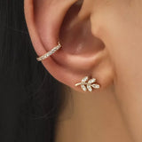 Boho Crystal Ear Cuff Wrap Earrings
