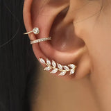 Boho Crystal Ear Cuff Wrap Earrings