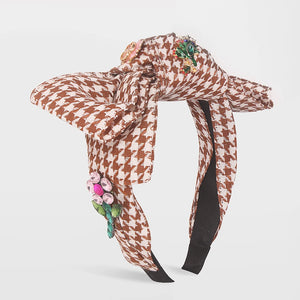 Bohemian Plaid Headbands Women's Hair Accessories Knotted Hairband