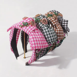 Bohemian Plaid Headbands Women's Hair Accessories Knotted Hairband