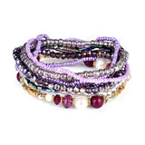 Bohemian Red Crystal Beads Bracelet Set for Women