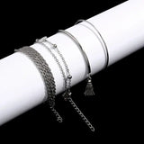 Boho Retro Chain Beaded Bracelet Set for Women Men
