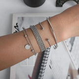 Boho Retro Chain Beaded Bracelet Set for Women Men