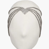 Bohemian Rhinestone Heart Head Chain Bridal Hair Jewelry
