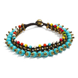 Bohemian Semi-precious Stone Anklet Hand-woven Bell Foot Chains