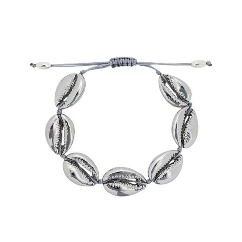 Bohemian Shell Beach Jewelry Silver Shell Bangles