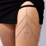 Bohemian Rhinestones Leg Chain with Tassel Pendants