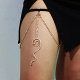 Bohemian Rhinestones Leg Chain with Tassel Pendants