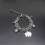 Bohemian Silver Elephant Bracelet Women's Jewelry