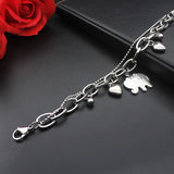Bohemian Silver Elephant Bracelet Women's Jewelry