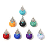 Bohemian Style Charms Antique Silver Multicolor Drop Pendants