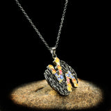 Bohemian Style Epoxy Enamel Necklace 925 Silver Women's Pendant