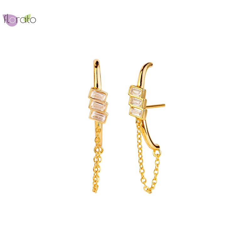 Boho Crystal Stud Earrings 925 Silver Ear Needle Jewelry