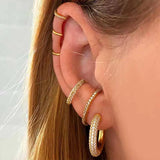 Boho Crystal Stud Earrings 925 Silver Ear Needle Jewelry