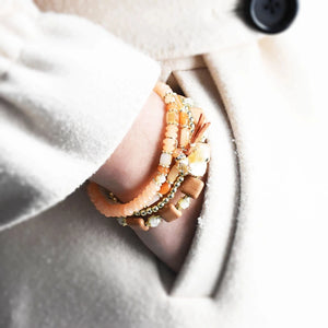 Bohemian Crystal Bead Bracelet Multi-Color Folding Ethnic Party Jewelry