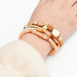 Bohemian Crystal Bead Bracelet Multi-Color Folding Ethnic Party Jewelry