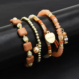 Bohemian Crystal Bead Bracelet Multi-Color Folding Ethnic Party Jewelry