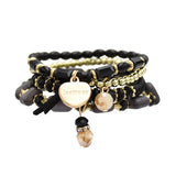 Bohemian Crystal Bead Bracelet Multi-Color Folding Ethnic Party Jewelry